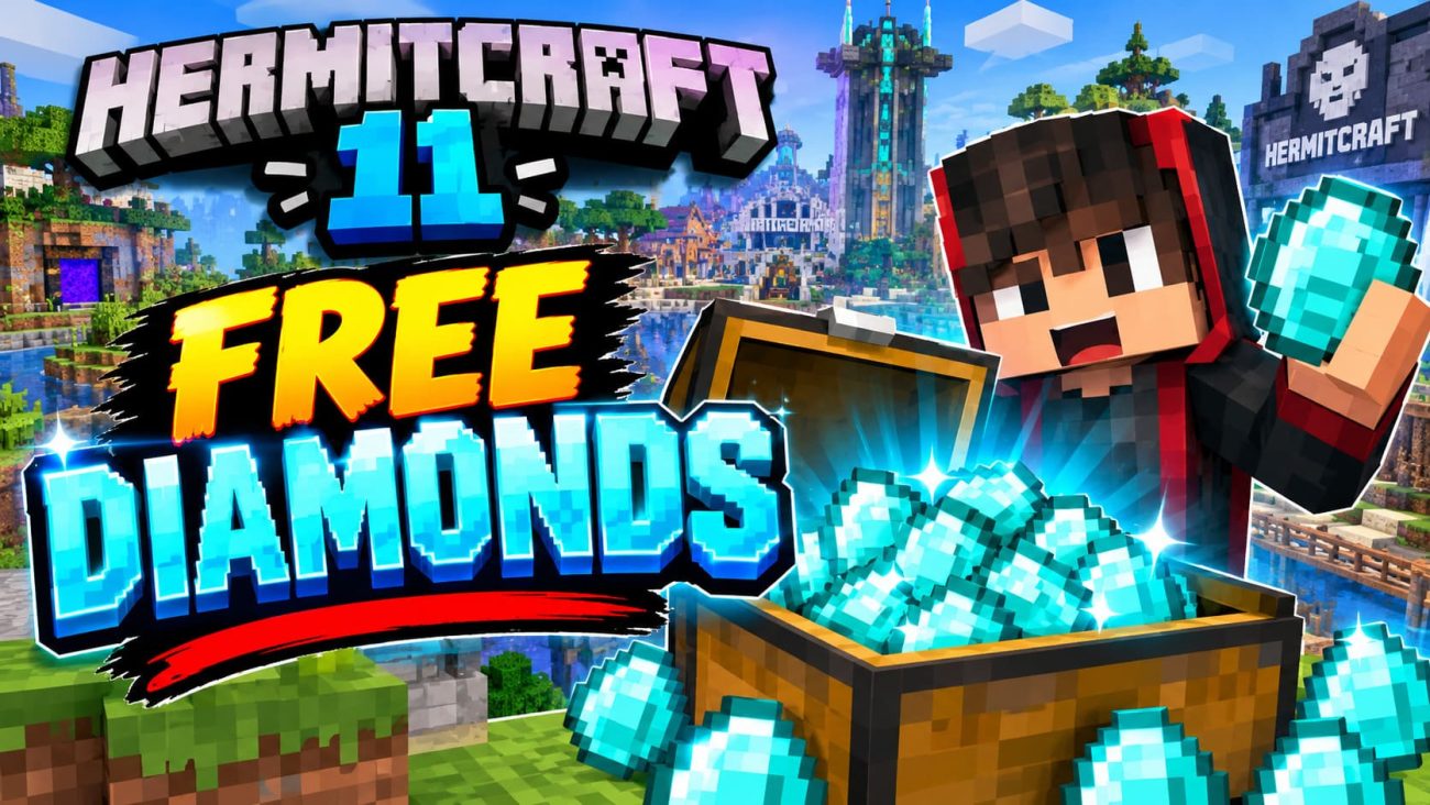 Claim Free Diamonds in Hermitcraft 11