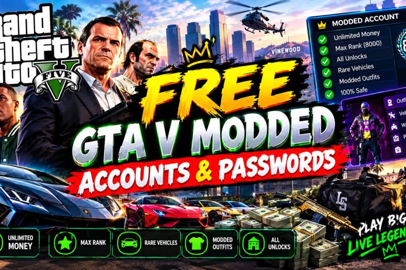 Claim Free GTA V Modded Accounts & Passwords: A Complete Guide